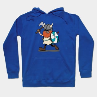 Viking Berserker Cartoon (Player 5 / teal) Hoodie